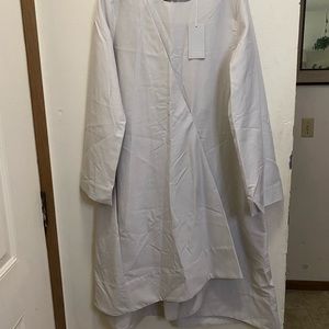 COS off white asymmetric midi dress, size 8